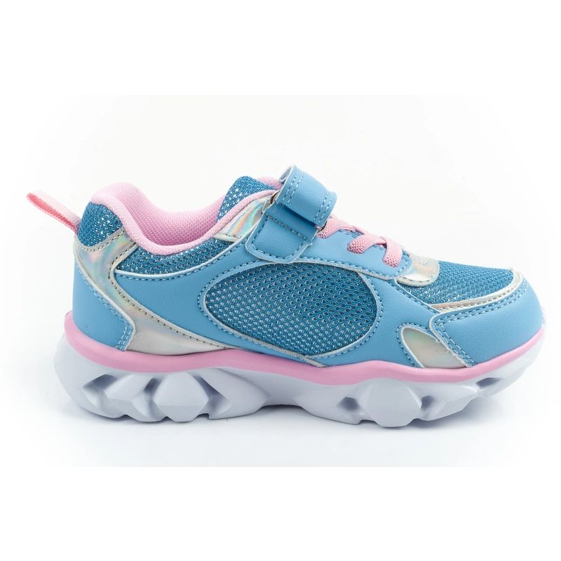 Leomil buty sportowe dziecięce sneakersy Stitch lekkie na rzep LED niebieskie - obrazek 4