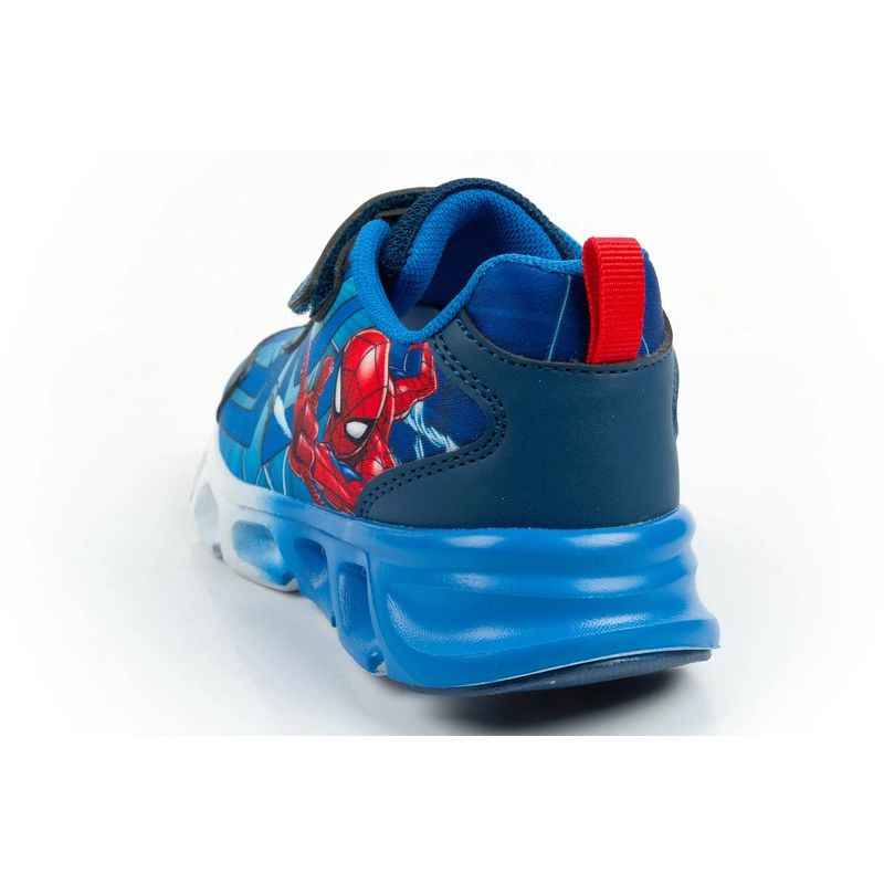 Leomil buty sportowe dziecięce sneakersy Spiderman lekkie na rzep LED niebieskie - obrazek 5