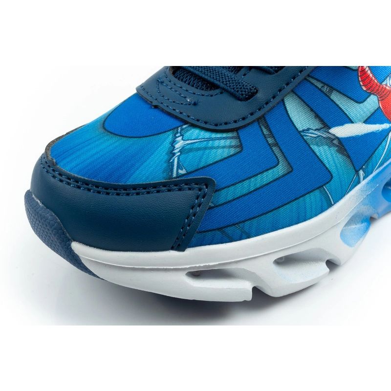 Leomil buty sportowe dziecięce sneakersy Spiderman lekkie na rzep LED niebieskie - obrazek 6