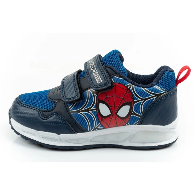 Leomil buty sportowe dziecięce sneakersy Spiderman lekkie na rzep czarne niebieskie - obrazek 2