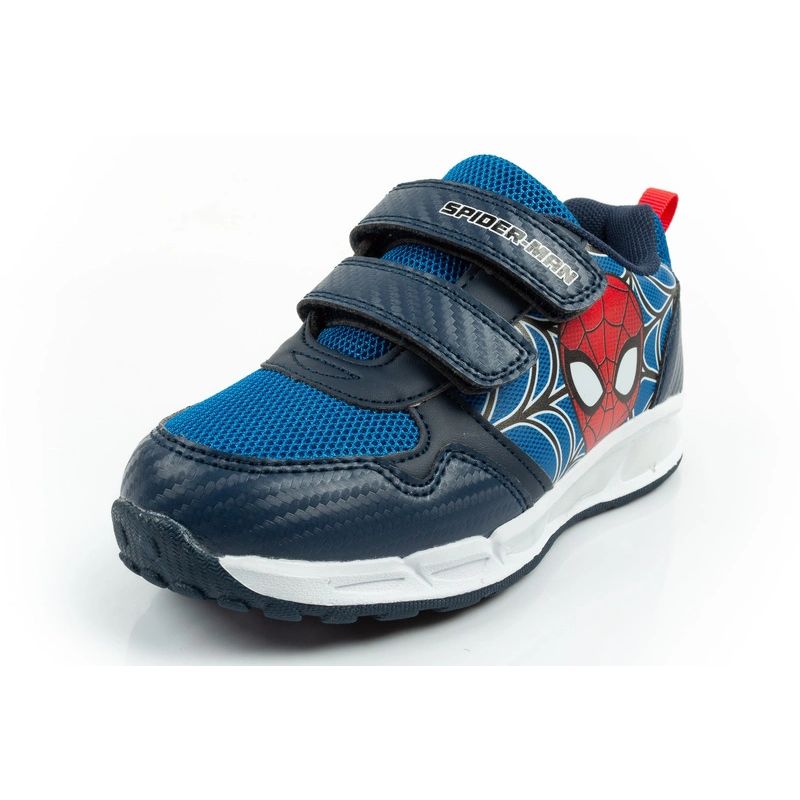 Leomil buty sportowe dziecięce sneakersy Spiderman lekkie na rzep czarne niebieskie - obrazek 3