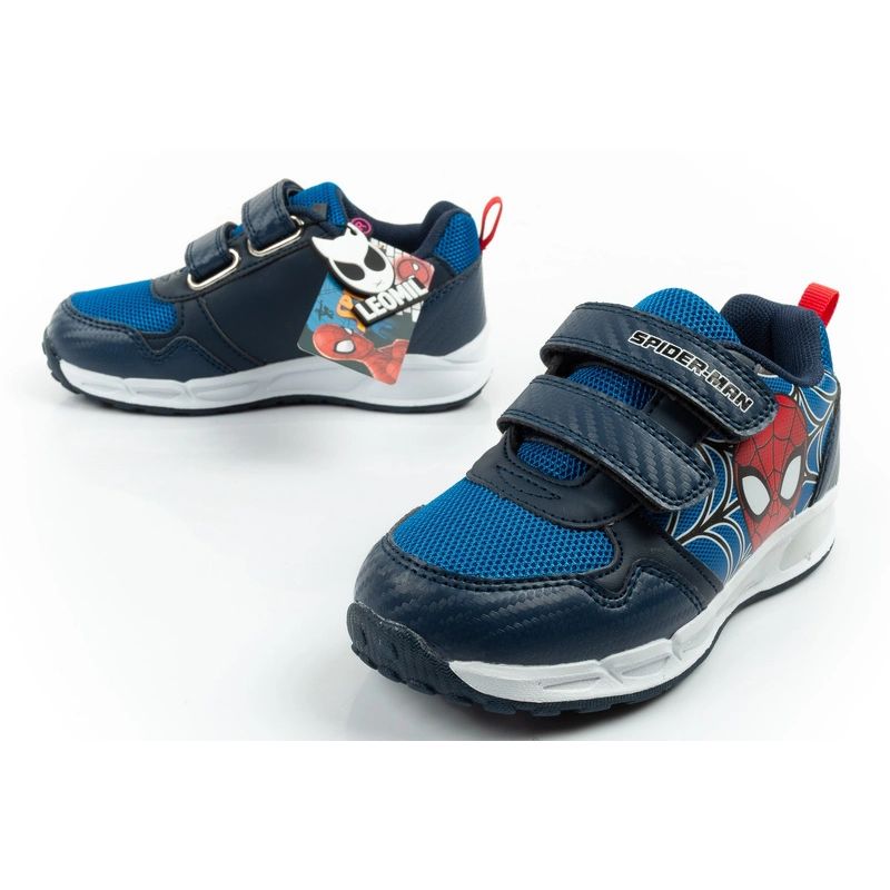Leomil buty sportowe dziecięce sneakersy Spiderman lekkie na rzep czarne niebieskie - obrazek 8