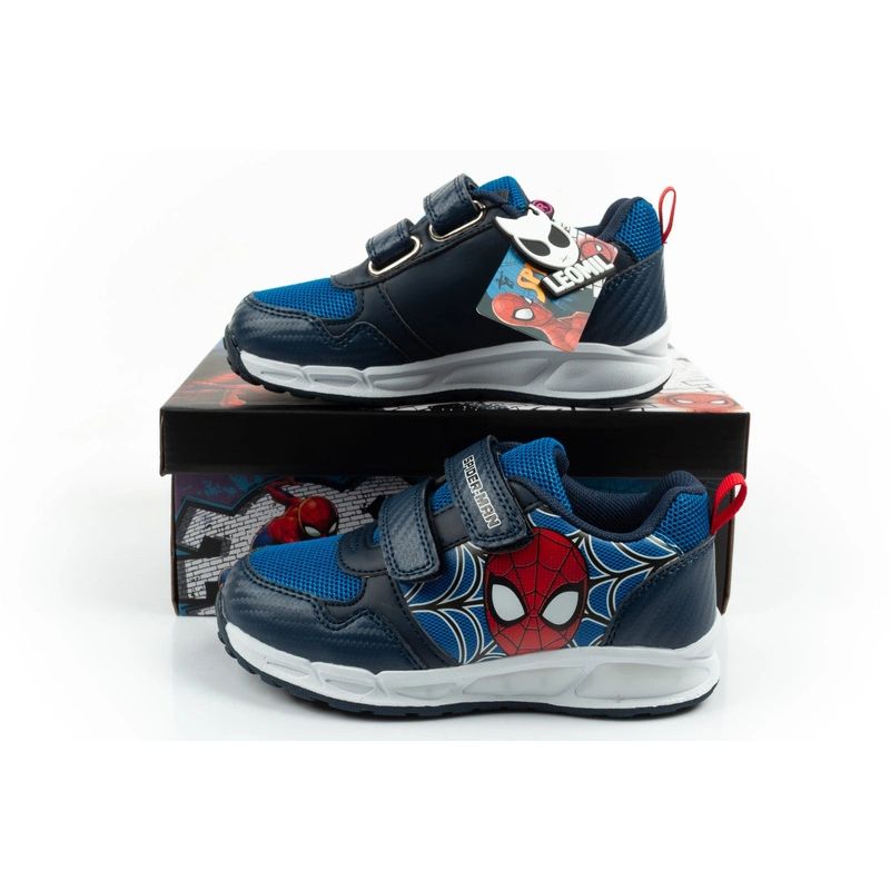 Leomil buty sportowe dziecięce sneakersy Spiderman lekkie na rzep czarne niebieskie - obrazek 10