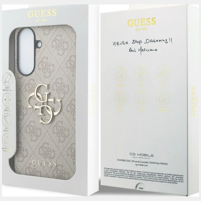 Etui Guess Leather 4G Metal Logo na Samsung Galaxy A37 5G - różowe - obrazek 8