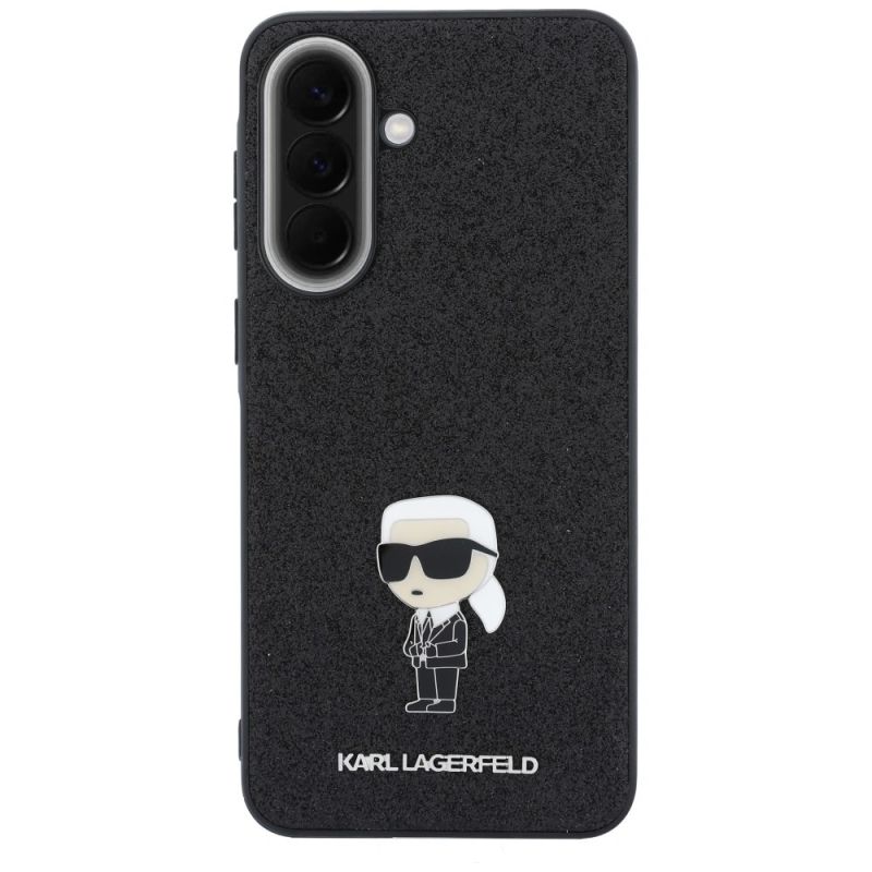 Etui Karl Lagerfeld Fixed Glitter Ikonik Logo Metal Pin na Samsung Galaxy A57 5G - czarne - obrazek 3