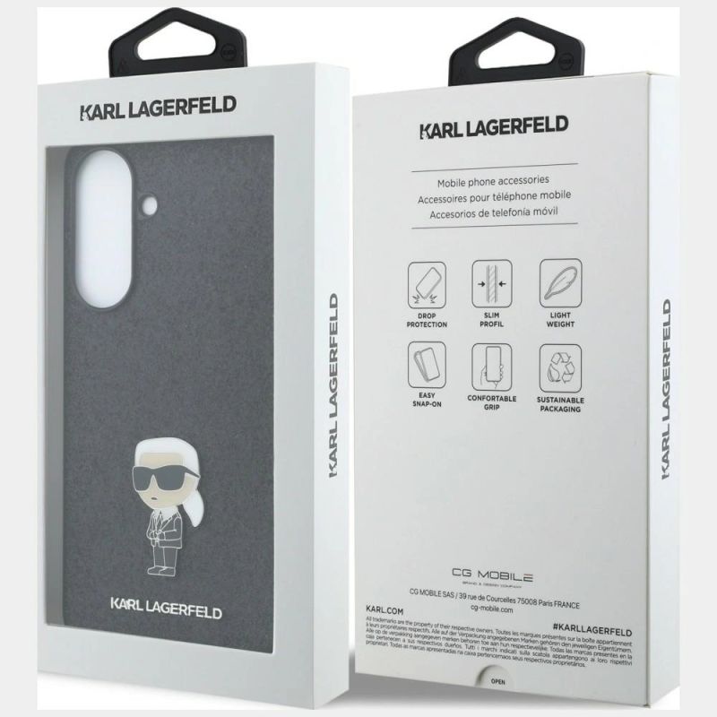 Etui Karl Lagerfeld Fixed Glitter Ikonik Logo Metal Pin na Samsung Galaxy A57 5G - czarne - obrazek 8