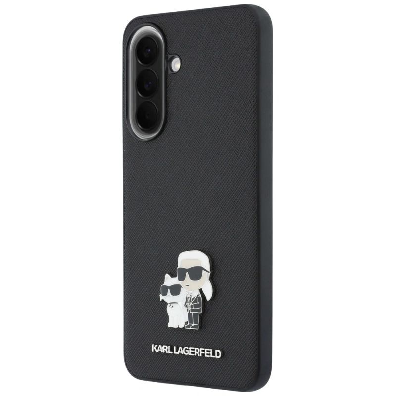 Etui Karl Lagerfeld Saffiano w/ K&C Metal Logo na Samsung Galaxy A57 5G - czarne - obrazek 2