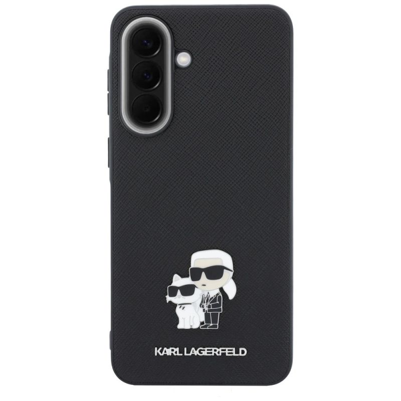 Etui Karl Lagerfeld Saffiano w/ K&C Metal Logo na Samsung Galaxy A57 5G - czarne - obrazek 3