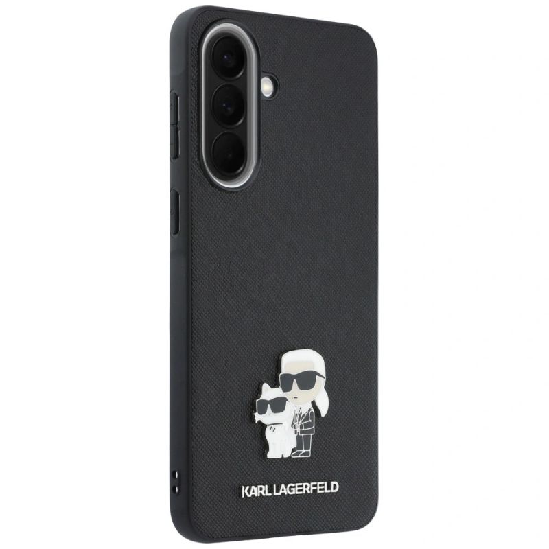 Etui Karl Lagerfeld Saffiano w/ K&C Metal Logo na Samsung Galaxy A57 5G - czarne - obrazek 4