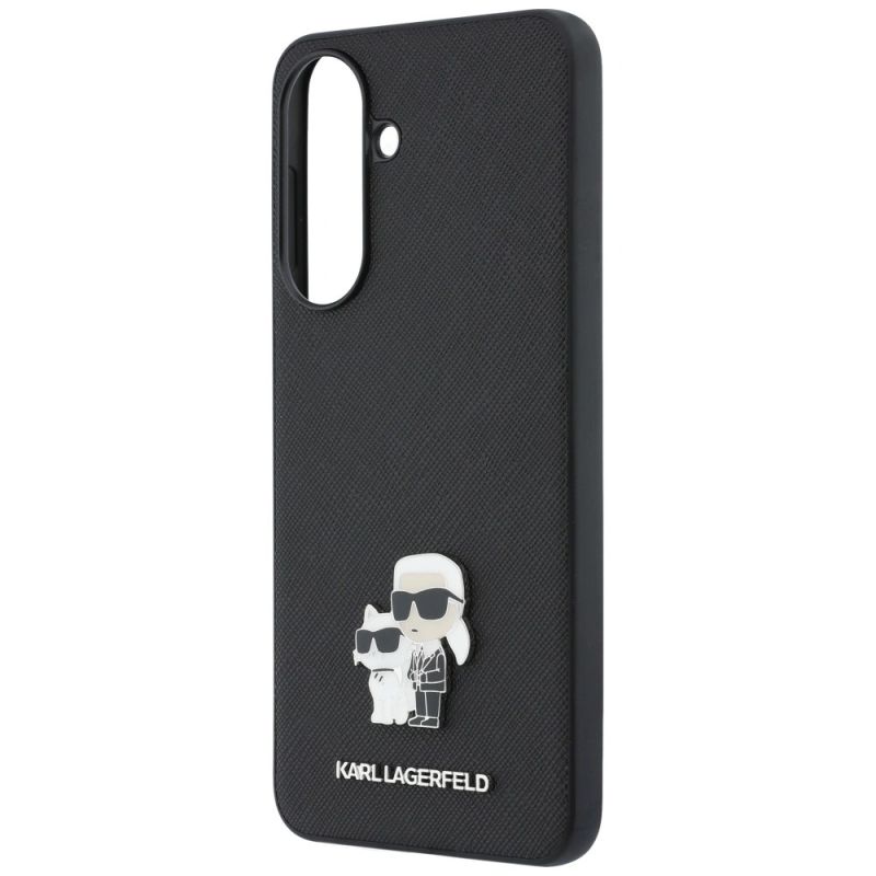 Etui Karl Lagerfeld Saffiano w/ K&C Metal Logo na Samsung Galaxy A57 5G - czarne - obrazek 6
