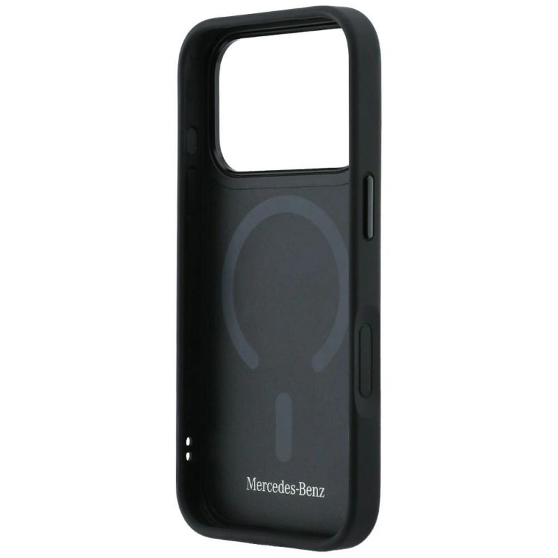 Etui Mercedes Leather with Crossed Lines MagSafe na iPhone 17 Pro Max - czerwone - obrazek 7