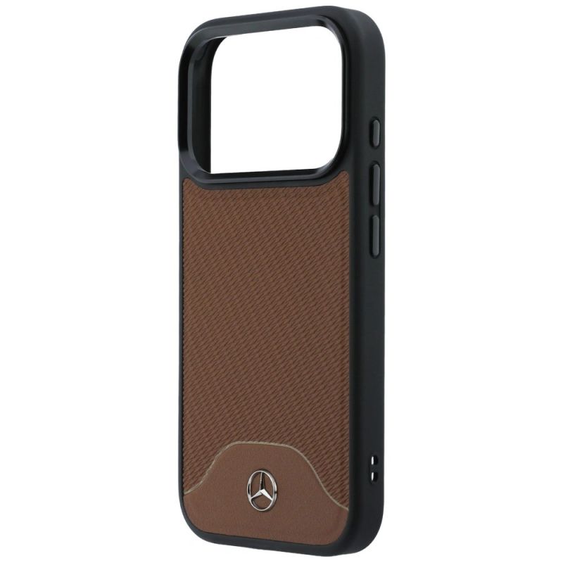 Etui Mercedes Leather Wood Effect and Curve MagSafe na iPhone 17 Pro - brązowe - obrazek 6