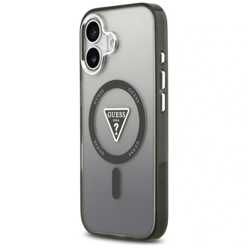 Etui Guess IML Gradient Triangle Logo MagSafe na iPhone 17 - czarne - obrazek 2