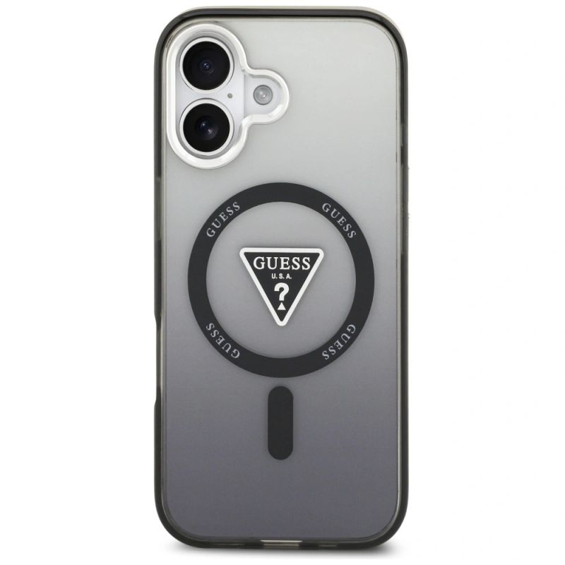 Etui Guess IML Gradient Triangle Logo MagSafe na iPhone 17 - czarne - obrazek 3