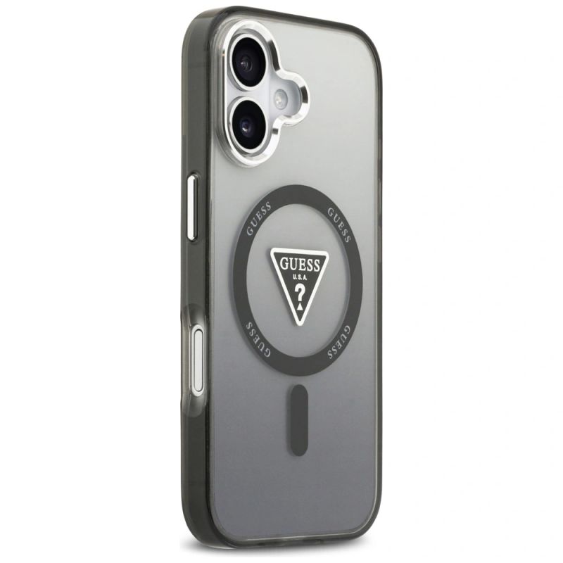 Etui Guess IML Gradient Triangle Logo MagSafe na iPhone 17 - czarne - obrazek 4