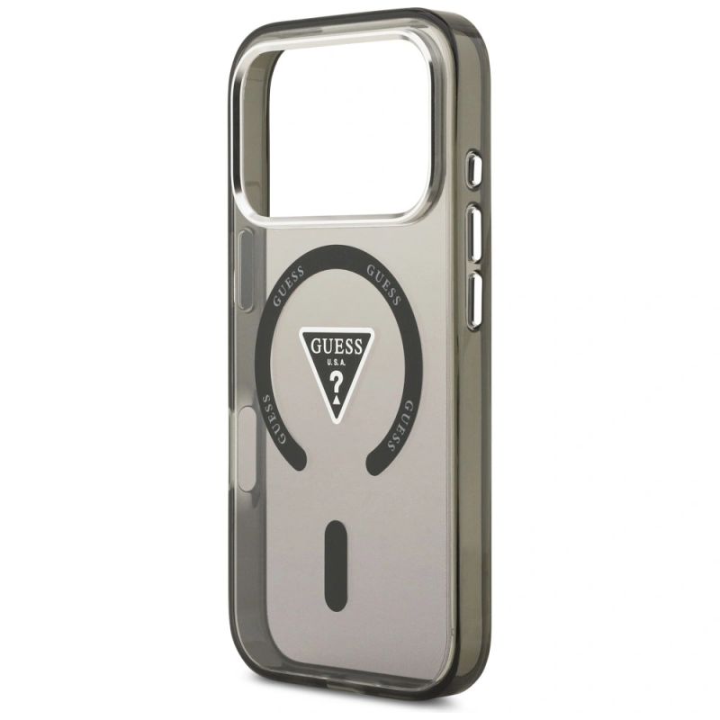 Etui Guess IML Gradient Triangle Logo MagSafe na iPhone 17 Pro Max - czarne - obrazek 6