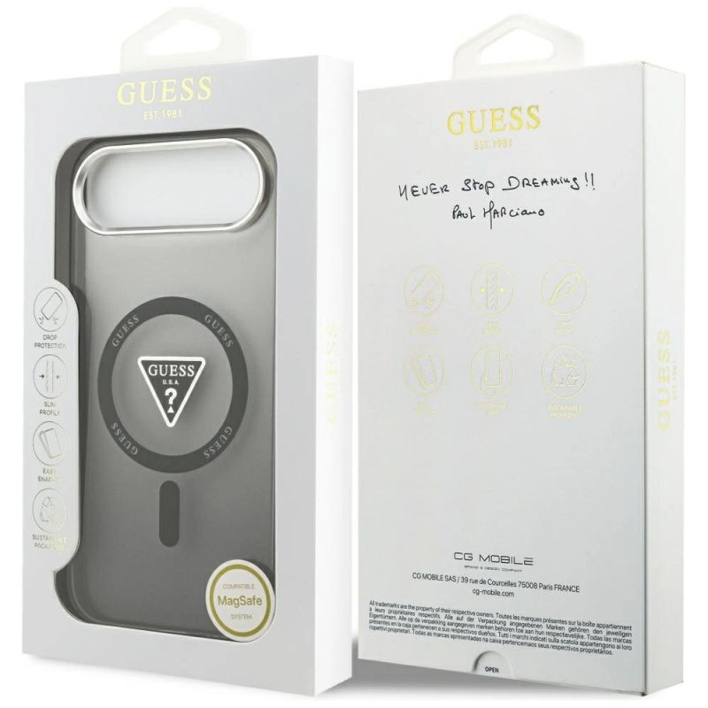 Etui Guess IML Gradient Triangle Logo MagSafe na iPhone Air - czarne - obrazek 8