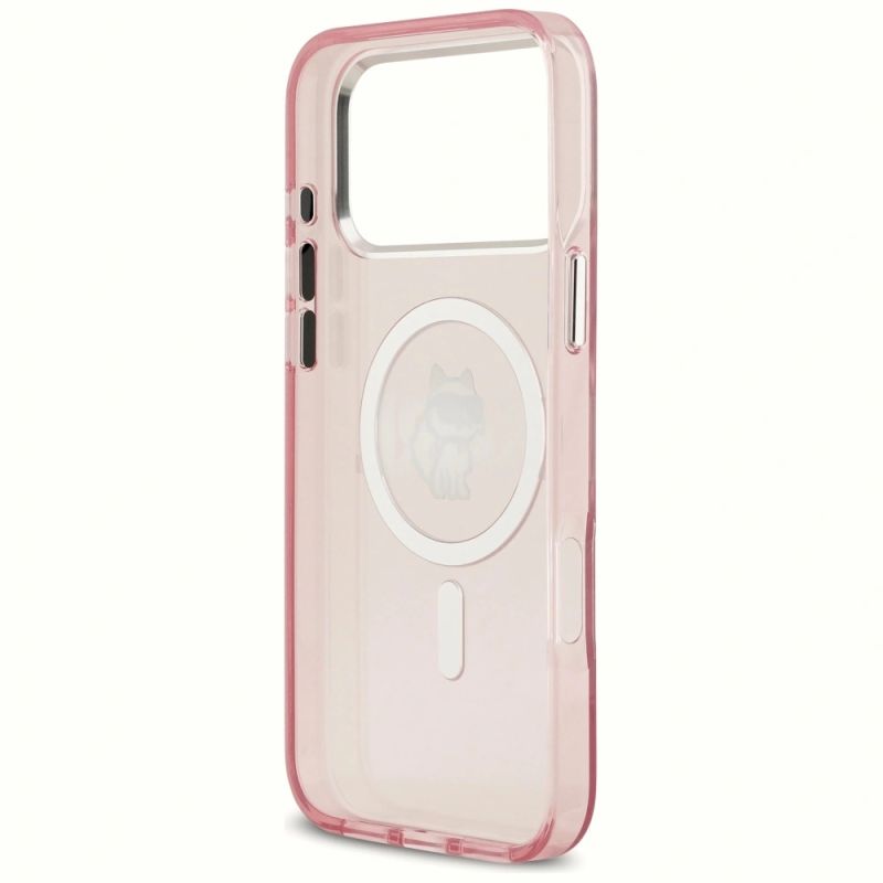 Etui Karl Lagerfeld IML Choupette Sketch Logo MagSafe na iPhone 17 Pro Max - różowe - obrazek 7