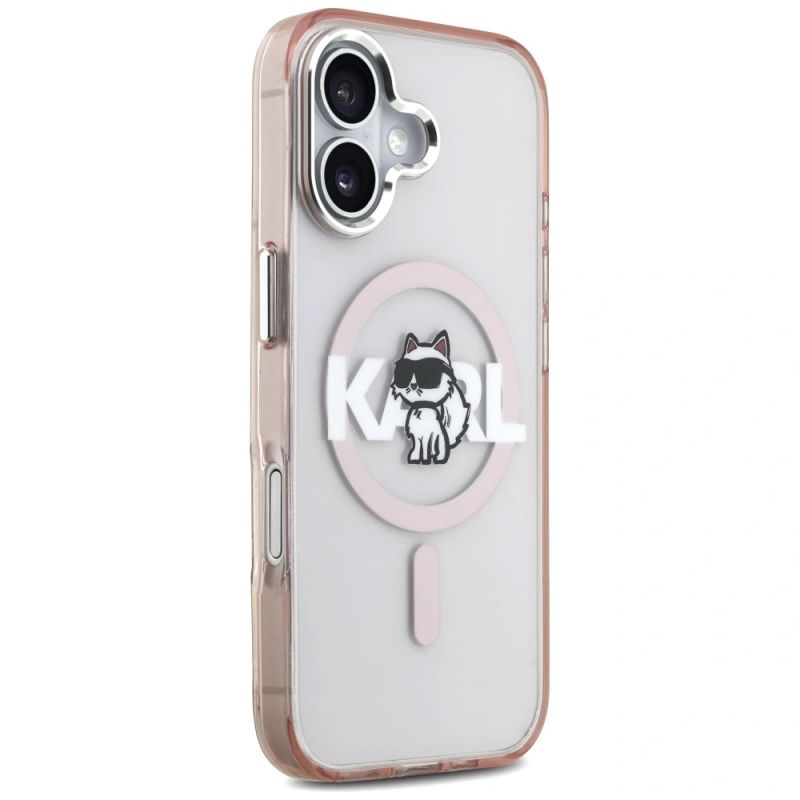 Etui Karl Lagerfeld IML Choupette Sketch Logo MagSafe na iPhone 17 - różowe - obrazek 4