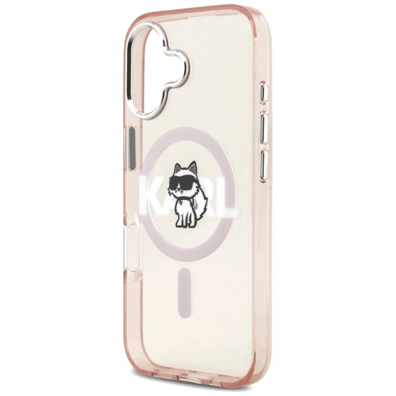 Etui Karl Lagerfeld IML Choupette Sketch Logo MagSafe na iPhone 17 - różowe - obrazek 6