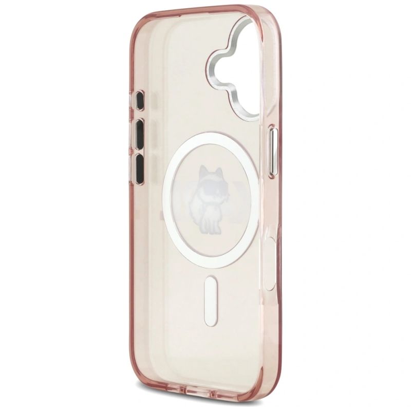 Etui Karl Lagerfeld IML Choupette Sketch Logo MagSafe na iPhone 17 - różowe - obrazek 7