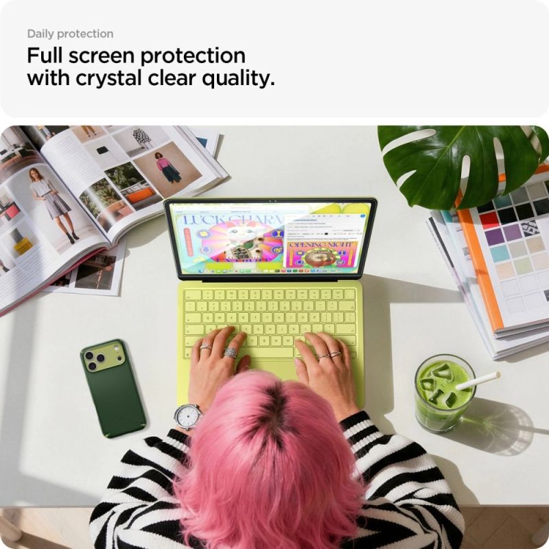 Szkło hartowane Spigen Glas.tR Slim FC na MacBook Neo 13" 2026 - czarne - obrazek 6