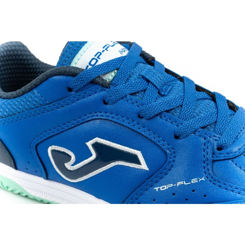 Joma buty sportowe piłkarskie Top Flex 2604 halowe dziecięce niebieskie - obrazek 7