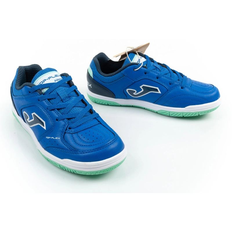 Joma buty sportowe piłkarskie Top Flex 2604 halowe dziecięce niebieskie - obrazek 8