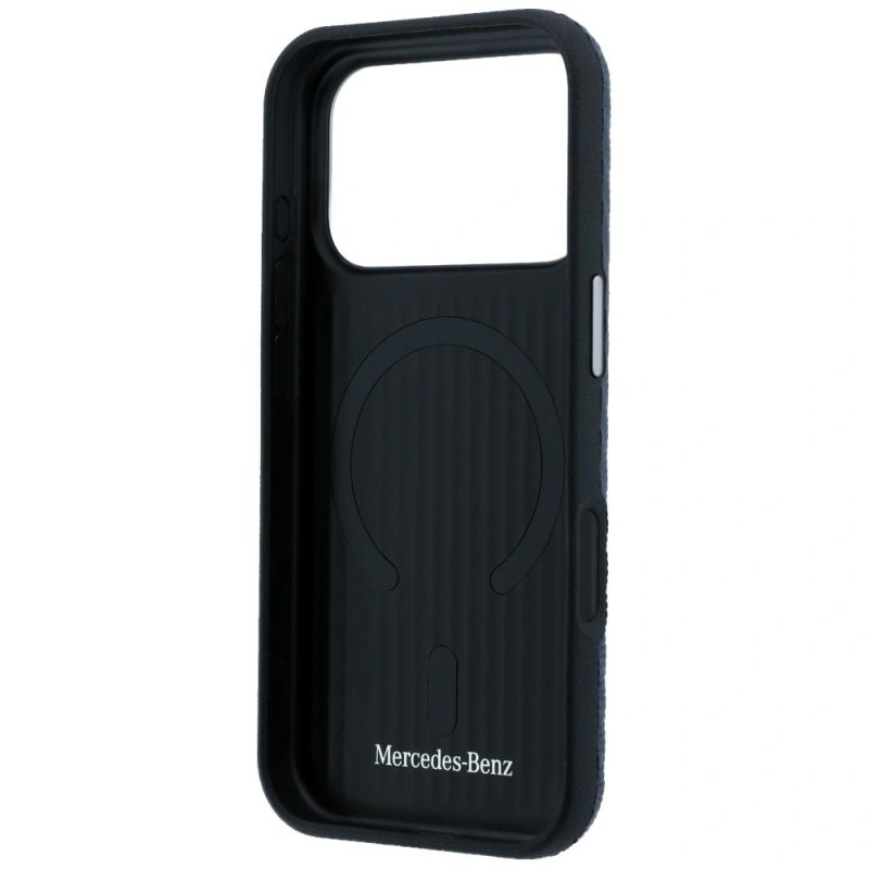 Etui Mercedes Leather Semi Wrap Wood Effect MagSafe na iPhone 17 Pro Max - granatowe - obrazek 7