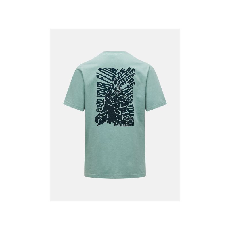 Koszulka męska PEAK PERFORMANCE M Original Graphic Tee kolor zielony - obrazek 2