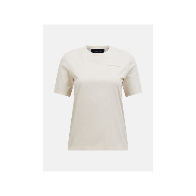 Koszulka damska PEAK PERFORMANCE W Original Small Logo Tee kolor beżowy