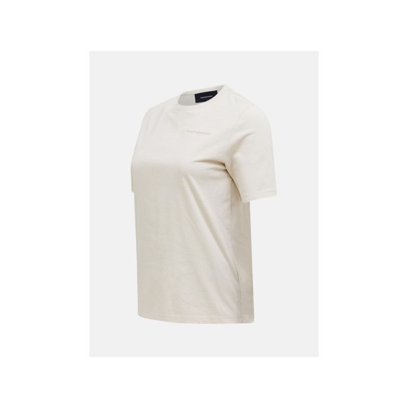 Koszulka damska PEAK PERFORMANCE W Original Small Logo Tee kolor beżowy - obrazek 3