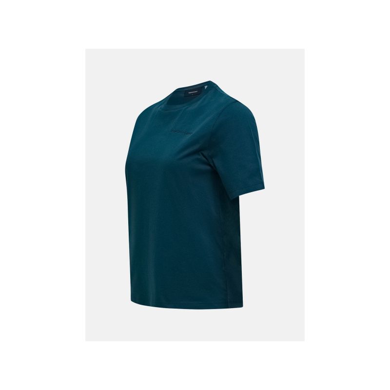 Koszulka damska PEAK PERFORMANCE W Original Small Logo Tee kolor zielony - obrazek 3