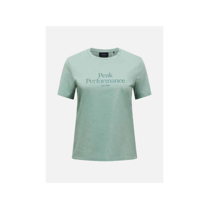 Koszulka damska PEAK PERFORMANCE W Original Tee kolor zielony