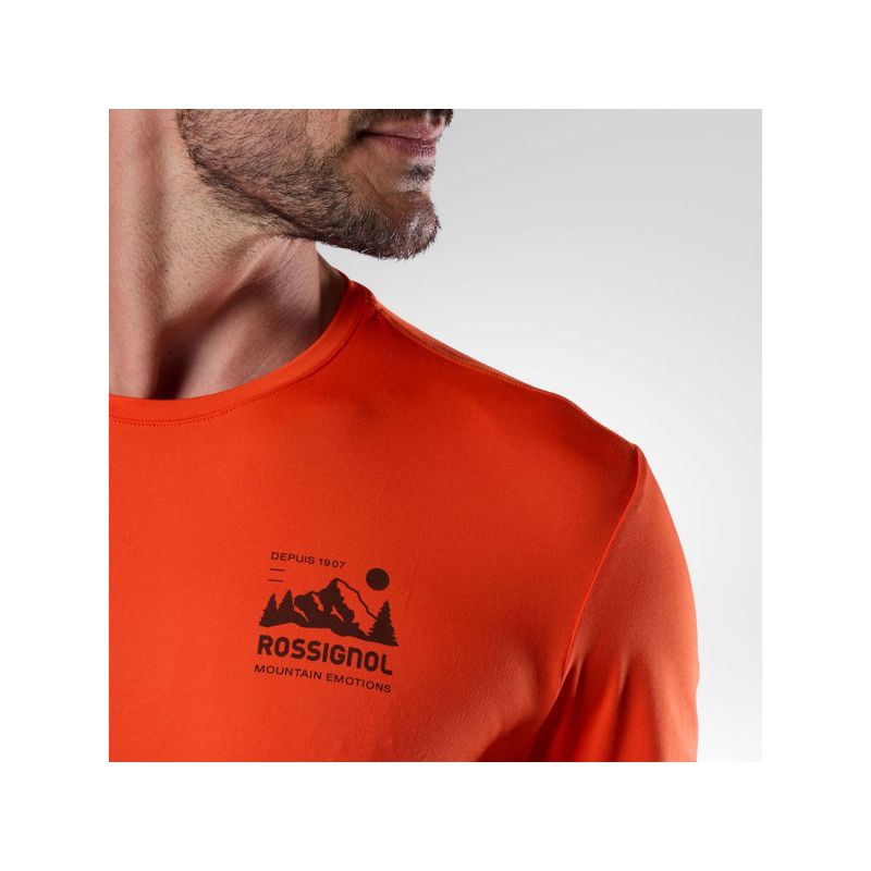 Koszulka męska ROSSIGNOL M Graphic Active Tee pomarańczowa - obrazek 5