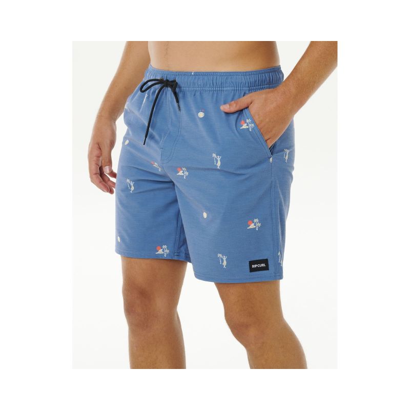 Boardshorty męskie RIP CURL Skelly Breach Volley niebieskie - obrazek 5
