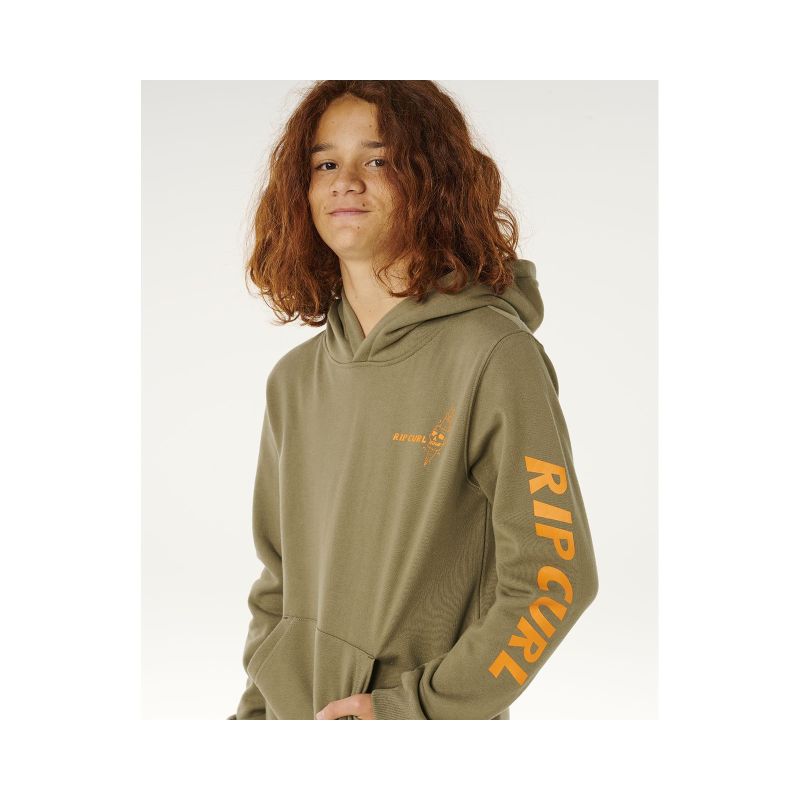 Bluza chłopięca RIP CURL Eternal Shred Art Hood-Boy zielona - obrazek 5