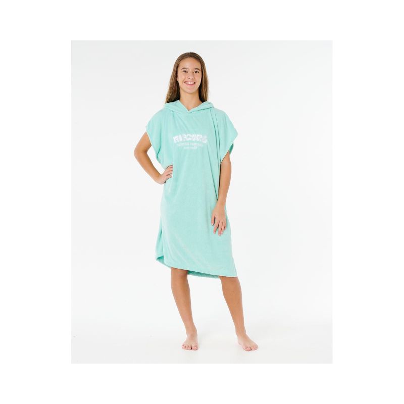 Ponczo dziewczęce RIP CURL Classic Surf Hooded Towel-Girl zielone - obrazek 3