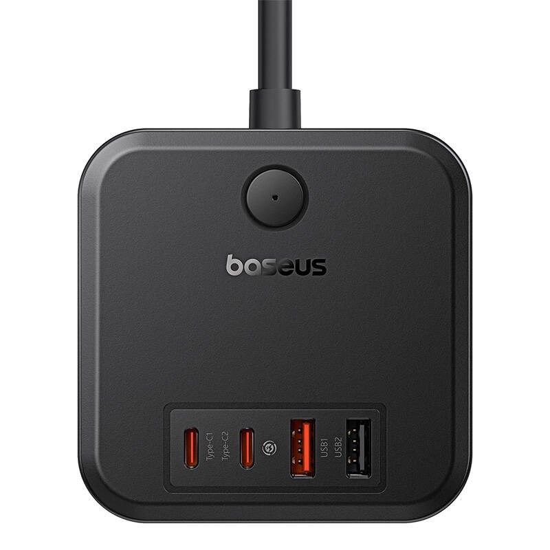 Listwa zasilająca Baseus PowerCombo 3AC+2U+2C 30W EU (1,5m; czarny) - obrazek 2