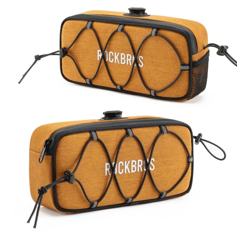 Torba na kierownicę 1,9L Rockbros TL001 ROAD TO SKY wodoodporna – pomarańczowa - obrazek 9