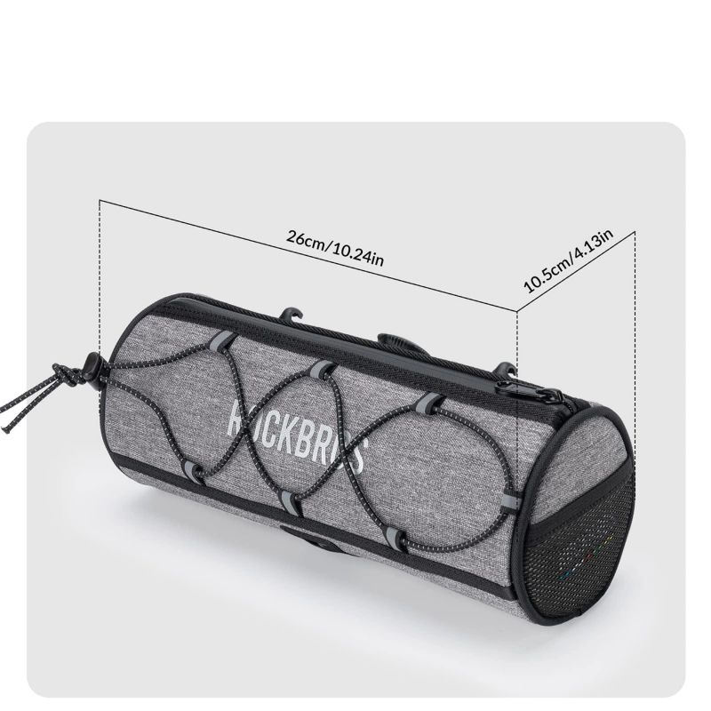 Torba na kierownicę 1,5L Rockbros TL002 ROAD TO SKY wodoodporna – szara - obrazek 7