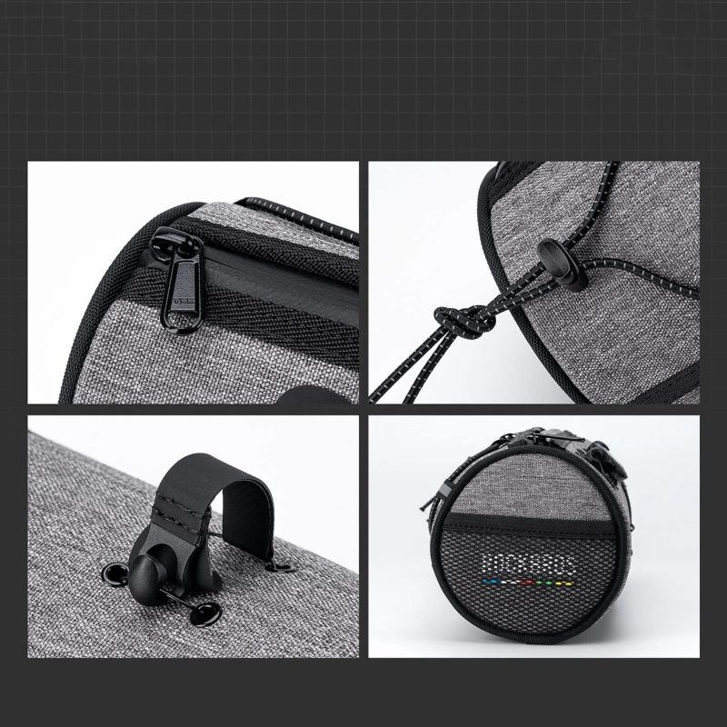 Torba na kierownicę 1,5L Rockbros TL002 ROAD TO SKY wodoodporna – szara - obrazek 12