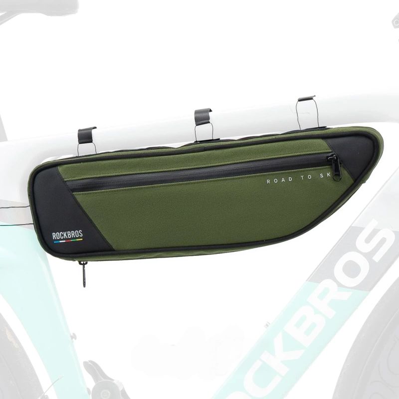 Torba pod ramę 2L Rockbros TL003 ROAD TO SKY wodoodporna – zielona