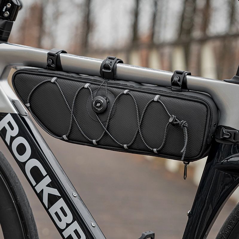 Torba pod ramę 2L Rockbros TL003 ROAD TO SKY wodoodporna – czarna - obrazek 3
