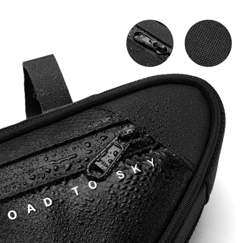 Torba pod ramę 2L Rockbros TL003 ROAD TO SKY wodoodporna – czarna - obrazek 5