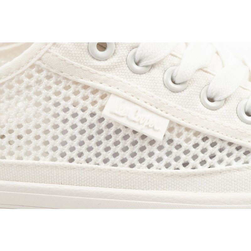 Lee Cooper buty trampki damskie sportowe ażurowe białe na lato wygodne - obrazek 7