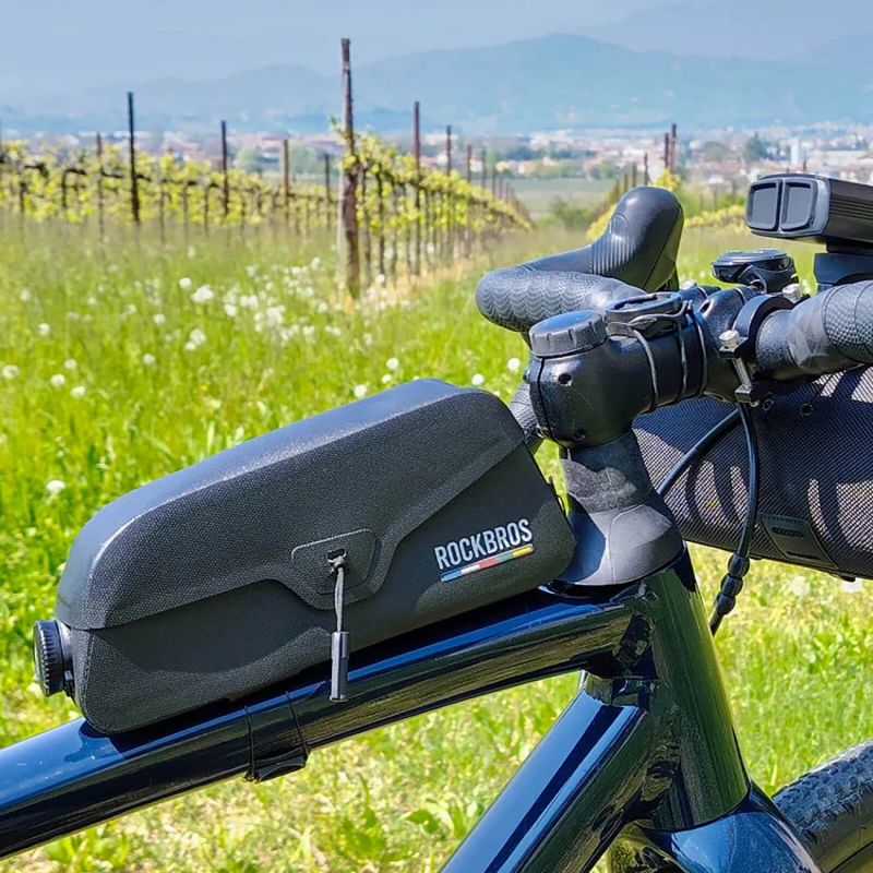 Torba rowerowa Rockbros AS-134 ROAD TO SKY wodoodporna na ramę 0,6 l - czarna - obrazek 14
