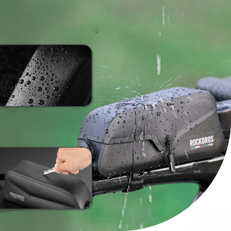 Torba rowerowa Rockbros AS-134 ROAD TO SKY wodoodporna na ramę 0,6 l - czarna - obrazek 18
