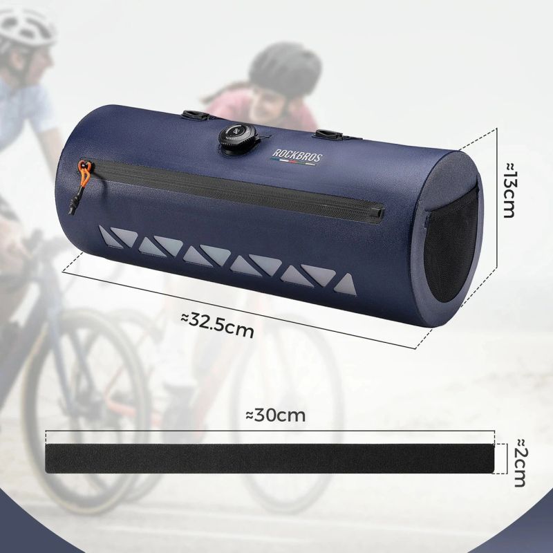 Torba rowerowa Rockbros AS-144 ROAD TO SKY na kierownicę wodoodporna 4 l - niebieska - obrazek 6
