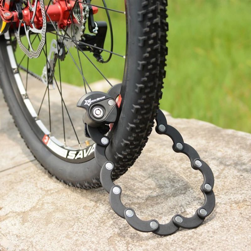 Zapięcie rowerowe Rockbros WL798 składane U-lock - czarne - obrazek 4